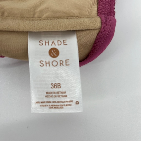 NWT Bikini Top Swim Pink Crochet Removable Straps & Pads Swim SZ 36B - Picture 5 of 6